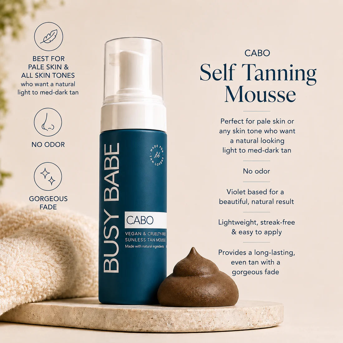 Busy Babe | Cabo Self Tan Mousse w/Mitt